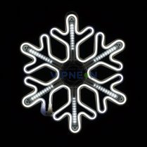 Фото: Светодиодная "Снежинка LED"  с динамикой, 40*40см, белая