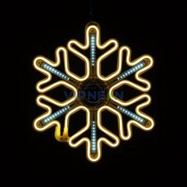 Фото: Светодиодная "Снежинка LED"  с динамикой, 40*40см, теплый белый 
