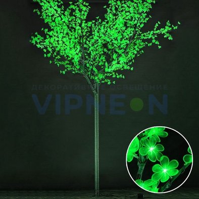 светодиодное дерево "Сакура", высота 3.6м, диаметр 3.0м, зеленое
