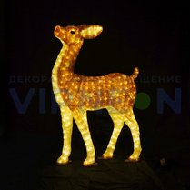 Фото: Световая фигура 3D Благородный олень малый коричневый, 100см
