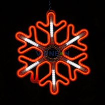 Фото: Светодиодная "Снежинка LED"  с динамикой, 40*40см, красная