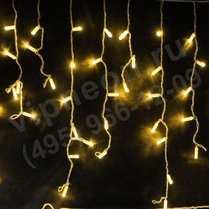 Фото: Гирлянда-бахрома светодиодная (LED Айсикл Плей Лайт), 4,8*0.6м, желтые диоды