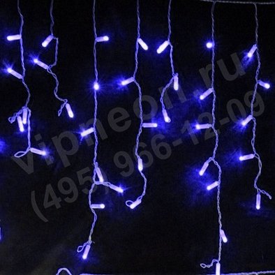 Гирлянда-бахрома светодиодная (LED Айсикл Плей Лайт), 4,8*0.6м, синие диоды