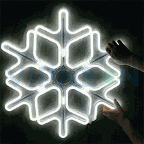 Фото: Светодиодная "Снежинка LED"  с динамикой, 60*60см, белая