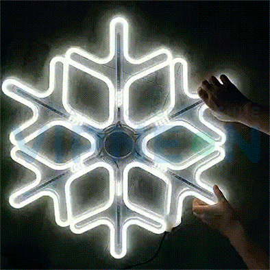 Светодиодная "Снежинка LED"  с динамикой, 60*60см, белая