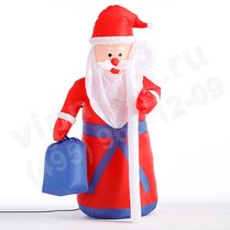Фото: Надувная фигура. Дед Мороз в красном халате, 180см