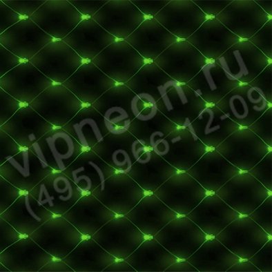 Световая сеть (LED Нет Лайт), 2*3м, двойные диоды, зеленая