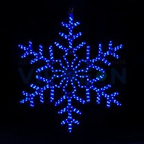 Фото: Световая фигура. Светодиодная "Большая Снежинка" синяя, 95*95см