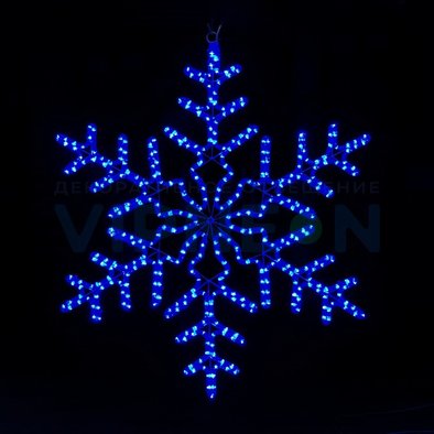 Световая фигура. Светодиодная "Большая Снежинка" синяя, 95*95см