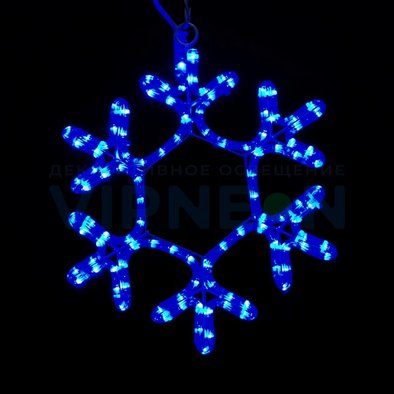 Световая фигура. Светодиодная "Снежинка LED", 40*40см, синяя