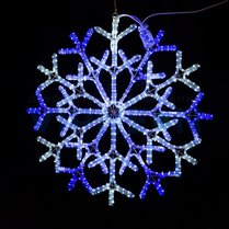 Фото: Световая фигура. Светодиодная "Большая Снежинка LED" 90*90см, бело-синяя