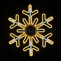Фото: Светодиодная "Снежинка LED"  с динамикой, 80*80см, теплый белый