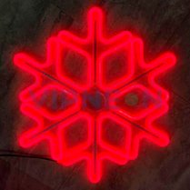 Фото: Светодиодная "Снежинка LED"  с динамикой, 60*60см, красная