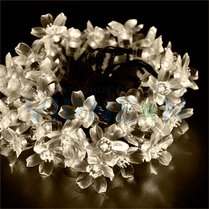 Фото: Гирлянда светодиодная "Цветки Сакуры", 10м, теплый белый