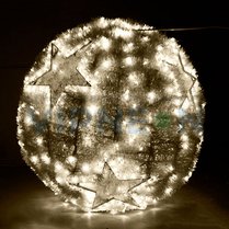 Фото: Световая фигура 3D Световой шар теплый белый, диаметр 40см