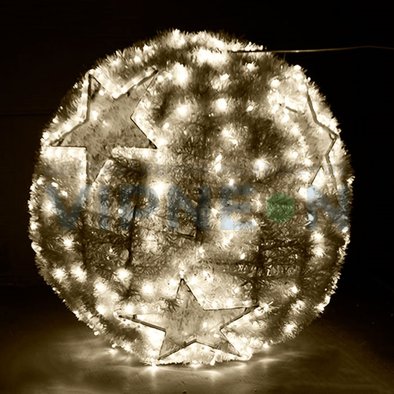 Световая фигура 3D Световой шар теплый белый, диаметр 40см
