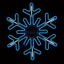 Фото: Светодиодная "Снежинка LED"  с динамикой, 80*80см, синяя