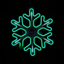 Фото: Светодиодная "Снежинка LED"  с динамикой, 60*60см, зеленая