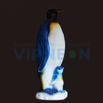 Фото: Объемная фигура из стекловолокна "Пингвин мама", 130*73*50 см, с трансформатором