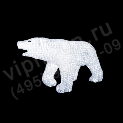 Световая фигура акриловая "Белый медведь", 70*125см