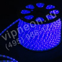 Фото: Дюралайт светодиодный двухжильный (фиксинг), цвет синий, 13мм