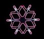 Светодиодная "Снежинка LED"  с динамикой, 60*60см, розовая