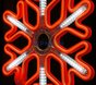 Светодиодная "Снежинка LED"  с динамикой, 40*40см, красная