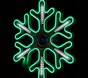 Светодиодная "Снежинка LED"  с динамикой, 40*40см, зеленая