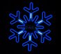 Светодиодная "Снежинка LED"  с динамикой, 80*80см, синяя