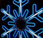 Светодиодная "Снежинка LED"  с динамикой, 80*80см, синяя
