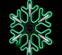 Светодиодная "Снежинка LED"  с динамикой, 60*60см, зеленая