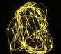 Светодиодная гирлянда нить, прозрачный провод, 10 м, желтая