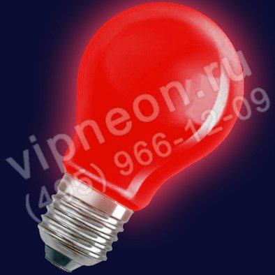 LED Лампа Е27, 5 диодов, красная