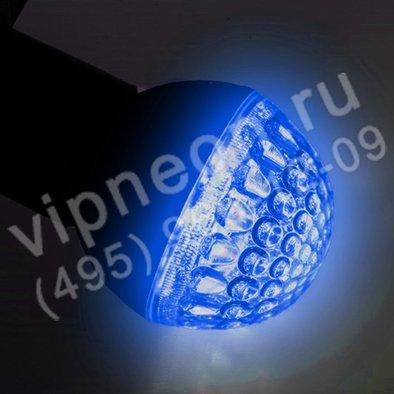 LED Лампа Е27, 9 диодов, синяя