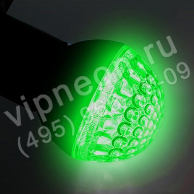 LED Лампа Е27, 9 диодов, зеленая