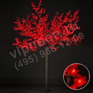 Светодиодное дерево "Сакура", высота 2.5м диаметр 2.0м, красное