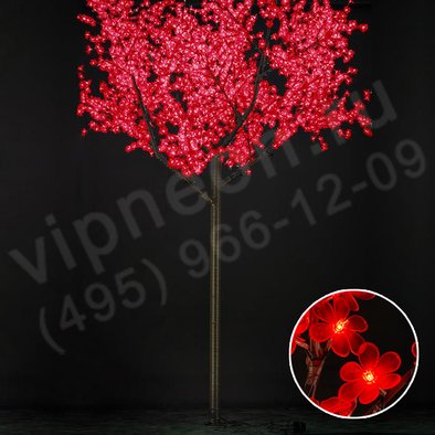 светодиодное дерево "Сакура", высота 3.6м, диаметр 3.0м, красное