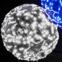 Фото: Световая фигура 3D Световой шар белый, диаметр 40см
